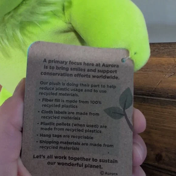 NWT Aurora Dr. Seuss Squishy Grinch Green Soft Plush Stuffed Animal Toy Holiday - Picture 6 of 7